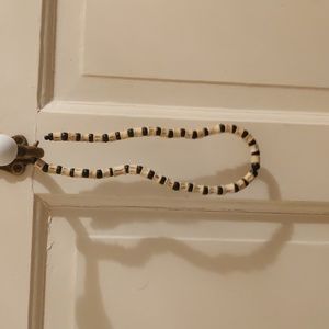 Black and White Carved Bead Necklace